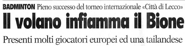 titolo Gazzetta di Lecco 22-09-03